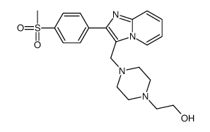 4-[[2-[p-(Methylsulfonyl)phenyl]imidazo[1,2-a]pyridin-3-yl]methyl]-1-piperidineethanol结构式