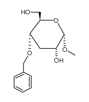 methyl 4-O-benzyl-3-deoxy-α-D-ribo-hexopyranoside Structure