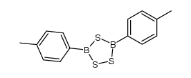 3,5-bis(4-methylphenyl)-cyclo-1,2,4-trithia-3,5-diborolane结构式