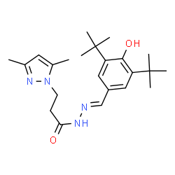 N'-[(E)-(3,5-di-tert-butyl-4-hydroxyphenyl)methylidene]-3-(3,5-dimethyl-1H-pyrazol-1-yl)propanehydrazide picture