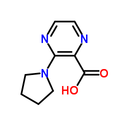 3-(PYRROLIDIN-1-YL)PYRAZINE-2-CARBOXYLIC ACID结构式