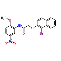 2-[(1-Bromo-2-naphthyl)oxy]-N-(2-methoxy-5-nitrophenyl)acetamide结构式