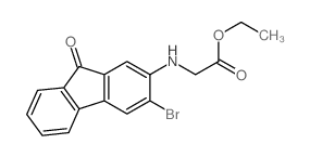 ethyl 2-[(3-bromo-9-oxo-fluoren-2-yl)amino]acetate结构式