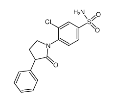 3-chloro-4-(2-oxo-3-phenyl-pyrrolidin-1-yl)-benzenesulfonamide Structure