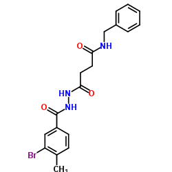 N-Benzyl-4-[2-(3-bromo-4-methylbenzoyl)hydrazino]-4-oxobutanamide Structure