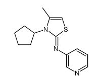 3-cyclopentyl-4-methyl-N-pyridin-3-yl-1,3-thiazol-2-imine Structure