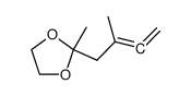 2-methyl-2-(2-methyl-buta-2,3-dienyl)-[1,3]dioxolane结构式