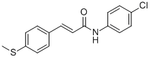 (E)-N-(4-CHLOROPHENYL)-3-[4-(METHYLSULFANYL)PHENYL]-2-PROPENAMIDE Structure