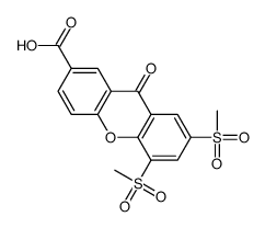 5,7-bis(methylsulfonyl)-9-oxoxanthene-2-carboxylic acid结构式