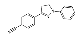 4-(2-phenyl-3,4-dihydropyrazol-5-yl)benzonitrile结构式