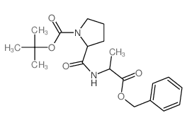 tert-butyl 2-(1-phenylmethoxycarbonylethylcarbamoyl)pyrrolidine-1-carboxylate Structure