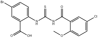 5-bromo-2-[[[(5-chloro-2-methoxybenzoyl)amino]thioxomethyl]amino]-benzoic acid picture