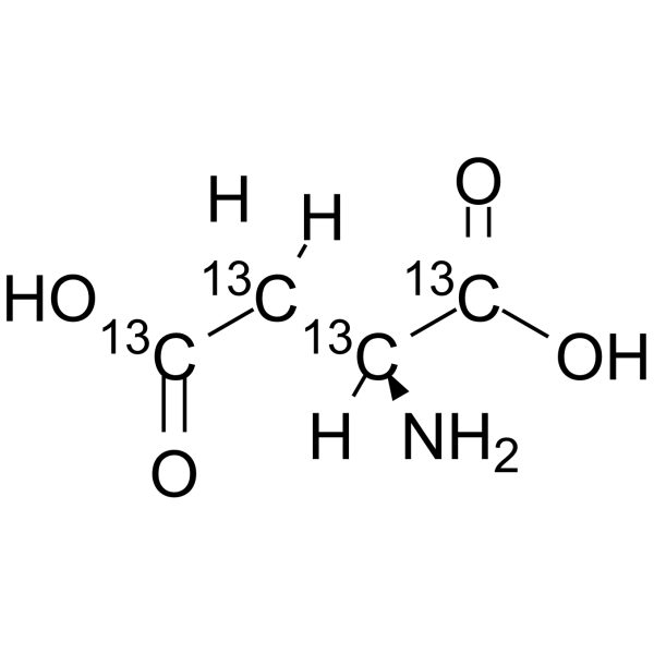 L-Aspartic acid-13C4结构式