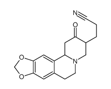 3-(2-oxo-1,3,4,6,7,12b-hexahydro-[1,3]benzodioxolo[6,5-a]quinolizin-3-yl)propanenitrile Structure