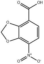 7-硝基苯并[d][1,3]二噁戊环-4-羧酸结构式