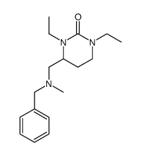 4-[(benzyl-methyl-amino)-methyl]-1,3-diethyl-tetrahydro-pyrimidin-2-one Structure