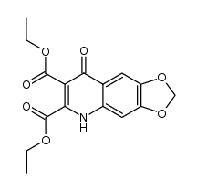 8-oxo-5,8-dihydro-[1,3]dioxolo[4,5-g]quinoline-6,7-dicarboxylic acid diethyl ester结构式