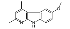 6-methoxy-2,4-dimethyl-9H-pyrido[2,3-b]indole Structure