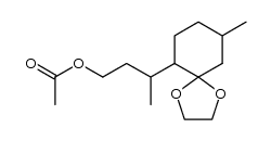 3-(9-methyl-1,4-dioxaspiro[4.5]decan-6-yl)butyl acetate Structure