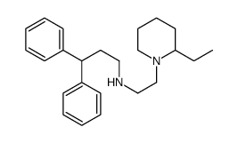 N-[2-(2-ethylpiperidin-1-yl)ethyl]-3,3-diphenylpropan-1-amine结构式