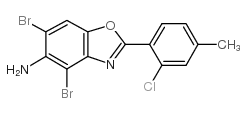 4,6-dibromo-2-(2-chloro-4-methylphenyl)-1,3-benzoxazol-5-amine Structure