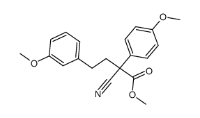 2-Cyano-4-(3-methoxy-phenyl)-2-(4-methoxy-phenyl)-butyric acid methyl ester Structure