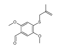 2,5-dimethoxy-4-(2-methylprop-2-enylsulfanyl)benzaldehyde Structure