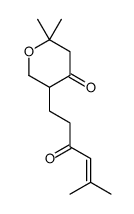 2,2-dimethyl-5-(5-methyl-3-oxohex-4-enyl)oxan-4-one结构式