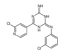 2-N-(3-chlorophenyl)-6-(2-chloropyridin-4-yl)-1,3,5-triazine-2,4-diamine结构式