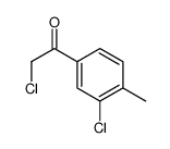 Ethanone, 2-chloro-1-(3-chloro-4-methylphenyl)- (9CI)结构式