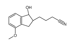 4-[(1S,2S)-1-hydroxy-4-methoxy-2,3-dihydro-1H-inden-2-yl]butanenitrile Structure