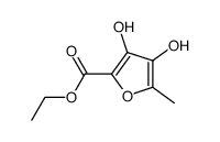 ethyl 3,4-dihydroxy-5-methyl-2-furancarboxylate Structure