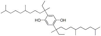 2,5-Bis(1-ethyl-1,5,9-trimethyldecyl)hydroquinone structure