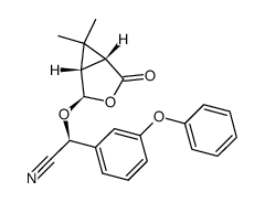 (1R,5S) 6,6-dimethyl-4(R) [(S) cyano-(3'-phenoxyphenyl)-methoxy]-3-oxa-bicyclo-(3,1,0)-hexan-2-one结构式