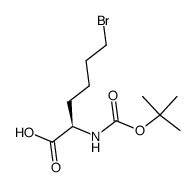 N-Boc-D-2-amino-6-bromohexanoic acid结构式