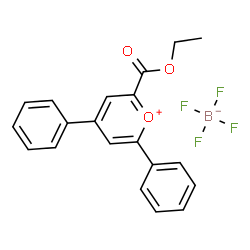 2-ETHOXYCARBONYL-4,6-DIPHENYLPYRYLIUM TRIFLUOROMETHANESULPHONATE structure