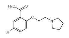 1-[5-bromo-2-(2-pyrrolidin-1-ylethoxy)phenyl]ethanone结构式