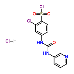 2-CHLORO-4-(3-PYRIDIN-3-YL-UREIDO)-BENZENESULFONYL CHLORIDE HYDROCHLORIDE Structure