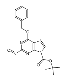 2-nitroso-6-benzyloxy-9-Boc-purine Structure