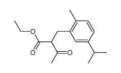 2-(5-isopropyl-2-methyl-benzyl)-acetoacetic acid ethyl ester Structure