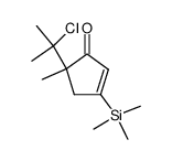 5-(1-chlor-1-methylaethyl)-3,5-dimethyl-2-cyclopenten-1-on结构式