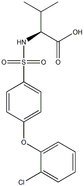 ((4-(2-chlorophenoxy)phenyl)sulfonyl)valine结构式