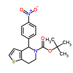 TERT-BUTYL 4-(4-NITROPHENYL)-6,7-DIHYDROTHIENO[3,2-C]PYRIDINE-5(4H)-CARBOXYLATE Structure