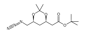 tert-butyl (3R,5S)-6-azido-3,5-O-isopropylidene-3,5-dihydroxyhexanoate Structure