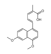 5-(4,6-dimethoxynaphthalen-1-yl)-2-methylpenta-2,4-dienoic acid结构式