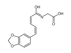 2-[[(2E,4E)-5-(1,3-benzodioxol-5-yl)penta-2,4-dienoyl]amino]acetic acid Structure