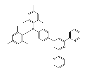 [4-(2,6-dipyridin-2-ylpyridin-4-yl)phenyl]-bis(2,4,6-trimethylphenyl)borane结构式