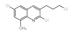 2,6-dichloro-3-(3-chloropropyl)-8-methylquinoline结构式