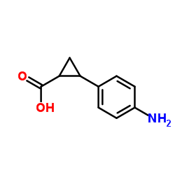 2-(4-Aminophenyl)cyclopropanecarboxylic acid结构式