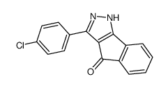 3-(4-chlorophenyl)indeno[1,2-c]pyrazol-4(1H)-one Structure